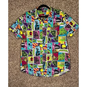Einzigartiges Vintage Universal Studios Monsters Mash Up Hemd mit Knopfleiste Größe 2X/18 - Bild 1 von 9