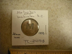 1973 Washington, DC Metrobus Transit Token TC-241918 / DC500AL - Bild 1 von 2