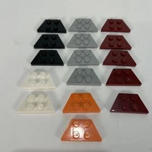 LEGO 51739 Wedge Plate 2x4 Mixed Colors Used Lot of 16 Genuine Parts - Imagen 1 de 5