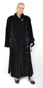 A5519 GESCHORENE NERZMANTEL PELZ PELZMANTEL NERZ - SHEARED SAGA MINK FUR COAT - Bild 1 von 23