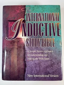 Classic 1984 NIV International Inductive Study Bible THUMB INDEXED HCDJ VG - Picture 1 of 13