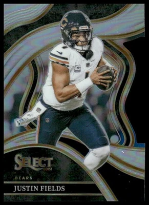2023 Panini Select #249 Justin Fields Silver Prizms Die Cuts Chicago Bears - Image 1 of 2