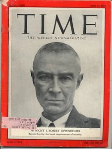 1954 -TIME- Vintage DR. J. ROBERT OPPENHEIMER PHYSICIST Magazine - June 14 - Picture 1 of 1