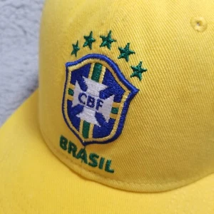 Nike Brazil Soccer Cap Football Hat Drill Yellow CBF Brasil - Picture 1 of 8