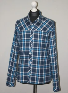 Camicia donna Haglofs active wear manica lunga blu a quadri taglia M - Foto 1 di 7