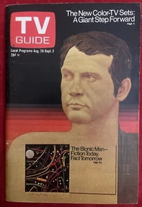 1976 TV Guide The Bionic Man PA Issued No Label Great Condition - Picture 1 of 6