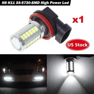 (1) H8 White 800Lumens Led Bulbs Fog Driving Light 33-Epistar-5730-SMD LED - Picture 1 of 9