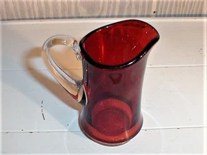 EAPG *** RUBY STAINED CREAMER - TINY THUMBPRINT- 1890'S ERA - Picture 1 of 4