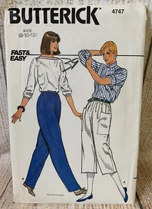 Butterick Sewing Pattern 4747 New Old Stock Fast & Easy Size 8-12 Pants - Picture 1 of 3