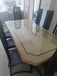 8 seater dining table and chairs used - Picture 1 of 6