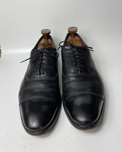 Allen Edmonds Park Avenue Cap-Toe Black Leather Dress Shoe Mens Sz 12 AA 5615 - Picture 1 of 13