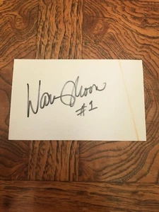 Warren Moon Autographed Index Card. Sharp Signature! JSA. HoF. Oilers - Picture 1 of 3