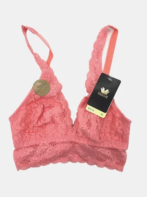 Wacoal 30 Bralette Coral Rosa Halo Encaje Sin Alambre J Gancho Cierre Trasero 811205 Nuevo con Etiquetas Foto 1 de 4