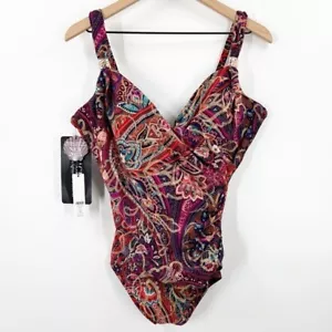 Miraclesuit NWT Siren One Piece in Dynasty Size 16 $194 Chico's - Picture 1 of 13