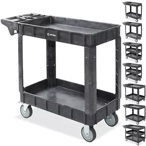 Utility Service Cart with Shelves, 550 lb. Capacity and 5" Wheels, - Picture 1 of 43