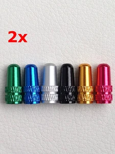 2x Bike cycle MTB Race Presta Valve Caps Dust Covers High Pressure - Picture 1 of 26