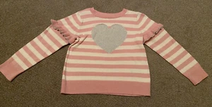 Gap Kids Girls Pink Heart Knit Top - Picture 1 of 6