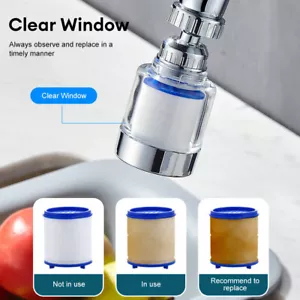 360° Faucet Water Filter Tap Filtration Kitchen Sink Mount Purifier System - Picture 1 of 19