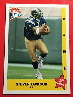 Steven Jackson Rookie 2004 Fleer Platinum/499 Rams Oregon Foto 1 de 2