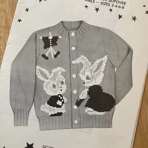 Maglione Knit-O-Graf #203 modello maglia PETER RABBIT taglia 2 4 6 8 - Foto 1 di 4