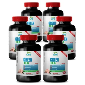 Cápsulas de té verde natural - Extracto de té verde 300 mg - Suplemento quemador de grasa 6B - Imagen 1 de 5
