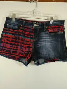 ALLEN B. By Allen Schwartz Women’s Bootie Shorts Sz 8, Denim/Multi Colors, #2356 - Picture 1 of 6