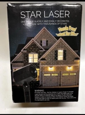 Star Laser Projector Holiday Light Shower Show Red & Green Stars Christmas - Image 1 of 3