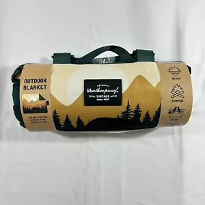 Weatherproof Vintage Outdoor Blanket Water resistant shell for picnics camping - Picture 1 of 3