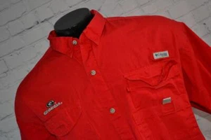 47257-a Columbia PFG Fishing Shirt UGA Dawgs Red Size Large Mens - Picture 1 of 10