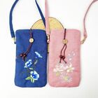Chinese Style Phone  Bag Flowers Coin Purse Portable Crossbody Bag  Outdoor