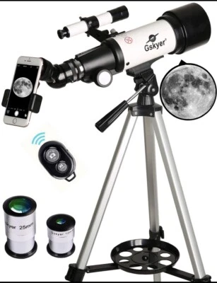 Gskyer Telescope, 70mm Aperture 400mm AZ Mount Astronomical Refracting Telescope - Image 1 of 4