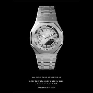 Orologio MLC su misura bianco/argento personalizzato Casio G-Shock GA2100 mod Casioak regalo uomo - Foto 1 di 10