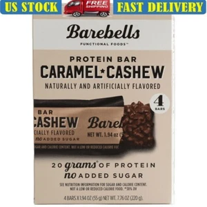 High Protein Bars 20g Protein No Added Sugar Caramel Cashew Snack 4 Count Yummy - Picture 1 of 6