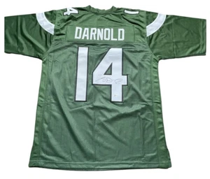 Camiseta deportiva autografiada por Sam Darnold Green New York Jets #14 Beckett WB81081 QB JETS - Imagen 1 de 12