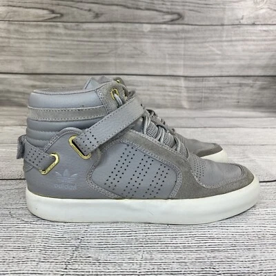 Adidas Arise Mid Gray Sneakers Boys Size 6 Athletic Shoes w/ Ankle Straps G09353 - Image 1 of 4