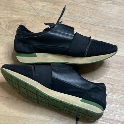 BALENCIAGA RUNNER Sneakers TRAINERS SHOES Black Leather Men's size 43eu 10us - Image 1 of 4