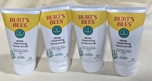 4 x Burt's Bees Natural Acne Solutions Deep Cleansing Scrub Salicylic Acid New! - Picture 1 of 3