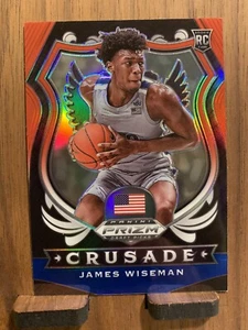JAMES WISEMAN 2020 PANINI PRIZM DRAFT PICKS CRUSADE #82 RED WHITE BLUE PRIZM RC - Picture 1 of 2