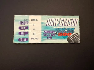 Dale Jarrett Race ticket Win #14 UAW-GM 500 1997 Charlotte Nascar - Picture 1 of 2