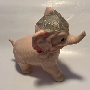 1961 Pink Elephant The Sun Rubber Co Vtg Toy Figure Has Foot Marbles NO Squeak - Picture 1 of 6