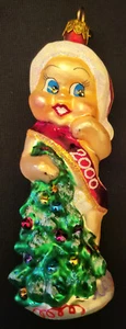 Christopher Radko Christmas Kewpie 2000 Doll Millenium 00-974-0 Glass Ornament - Picture 1 of 8