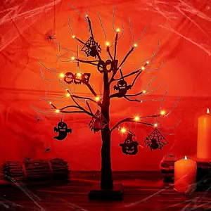 2FT Halloween Tree Light up Tabletop Indoor Home Party Scary Decor Decorations - Picture 1 of 7