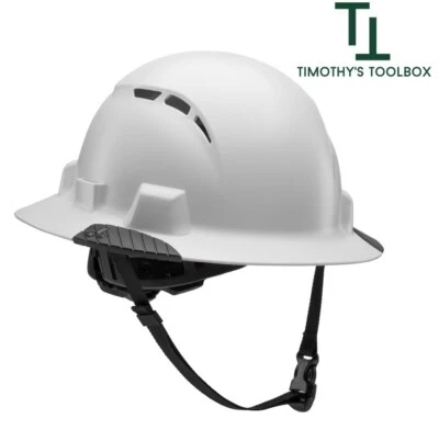 Lift Safety White iDAX HDPE White Full Brim Vented Hard Hat- Class C