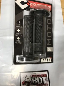 ODI No WAFFLE MX GRIPS Black NEW FOR 7/8 HANDLEBARS w/ TWIST THROTTLE - Picture 1 of 3