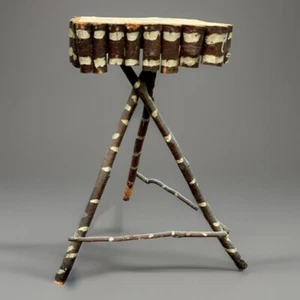Antique Rustic Androndac Twig Plant Stand Side Table Adirondack Style Unique - Picture 1 of 8