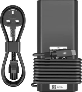 Cargador de portátil USB C 130W para Dell XPS 15 17 9500 9575 9700 9720 9520 9710 9510 - Imagen 1 de 7