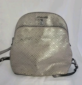 Michael Kors Adele großer dunkelsilber Leder Rucksack Schultertasche Schloss - Bild 1 von 13