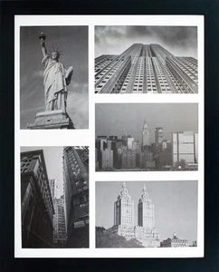 11x14 Collage Picture Frame Mat Displays Five 4x6 Photos Black Gallery - Picture 1 of 2