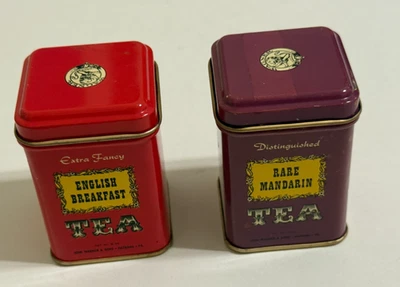 English Breakfast & Rare Mandarin Vintage Tea Tins by John Wagner & Sons - Image 1 of 4