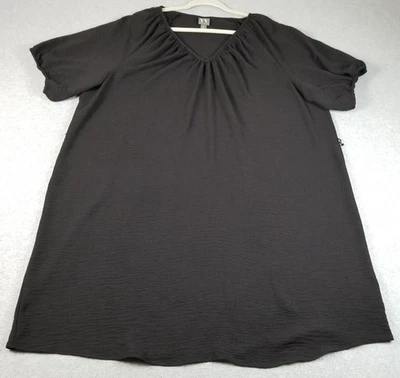 WORTHINGTON Dress Women’s Extra Large XL Black Short Sleeves V Neck Lightweight - Image 1 of 4